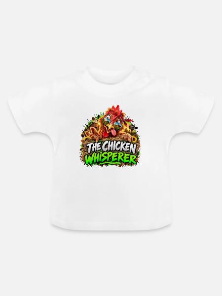 Hühnerflüsterer: Bauernhof Charme - Baby Bio-T-Shirt mit Rundhals - Weiß