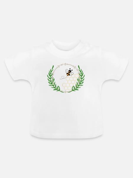Bee - Baby Bio-T-Shirt mit Rundhals - Weiß