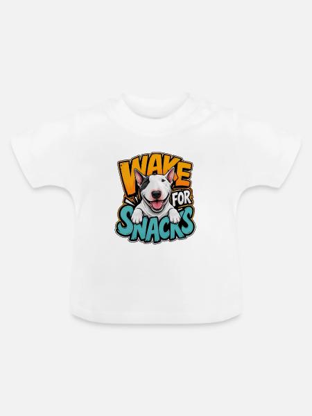 Bullterrier - Baby Bio-T-Shirt mit Rundhals - Weiß
