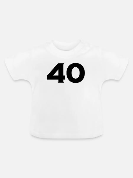 40- - Baby Bio-T-Shirt mit Rundhals - Weiß