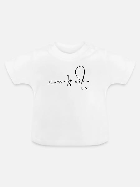 caked up print - Baby Bio-T-Shirt mit Rundhals - Weiß
