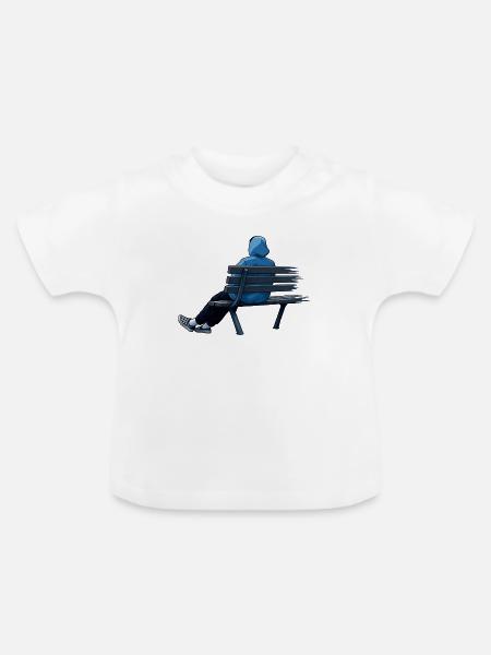 Chill deine Base. - Baby Bio-T-Shirt mit Rundhals - Weiß