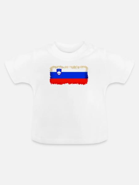 Geschenk für Slowenien - Baby Bio-T-Shirt mit Rundhals - Weiß