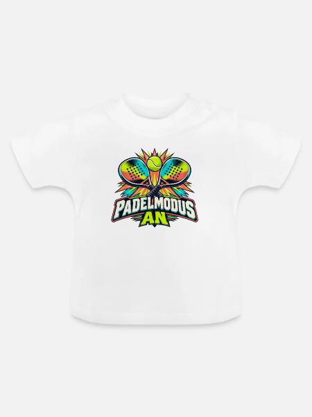 Padelmodus an - Baby Bio-T-Shirt mit Rundhals - Weiß