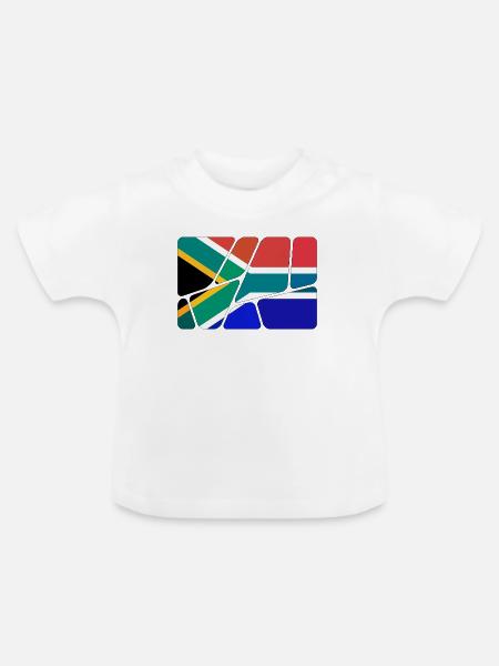 Suedafrika - Baby Bio-T-Shirt mit Rundhals - Weiß