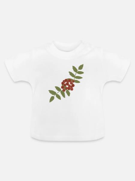 Crimson Rowan Cluster - Baby Bio-T-Shirt mit Rundhals - Weiß