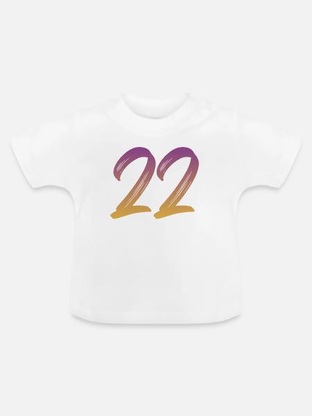 22 - Baby Bio-T-Shirt mit Rundhals - Weiß