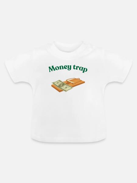 Geld - Baby Bio-T-Shirt mit Rundhals - Weiß