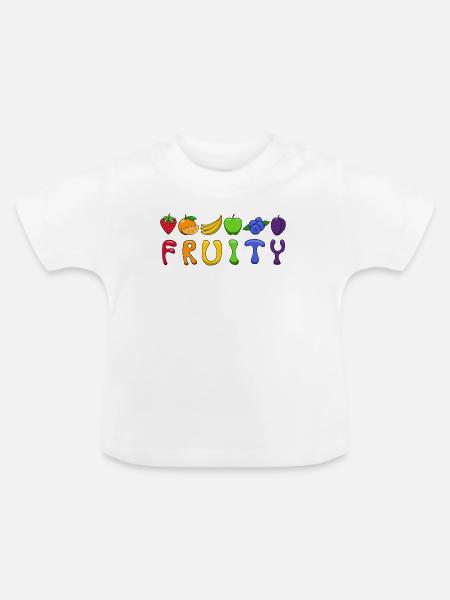 fruchtig - Baby Bio-T-Shirt mit Rundhals - Weiß