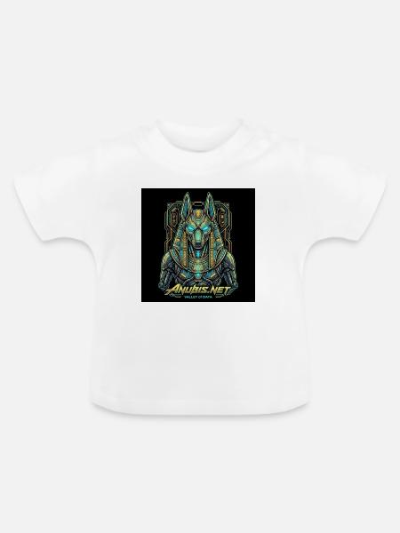 Cyberpunk Anubis Neo God - Baby Bio-T-Shirt mit Rundhals - Weiß