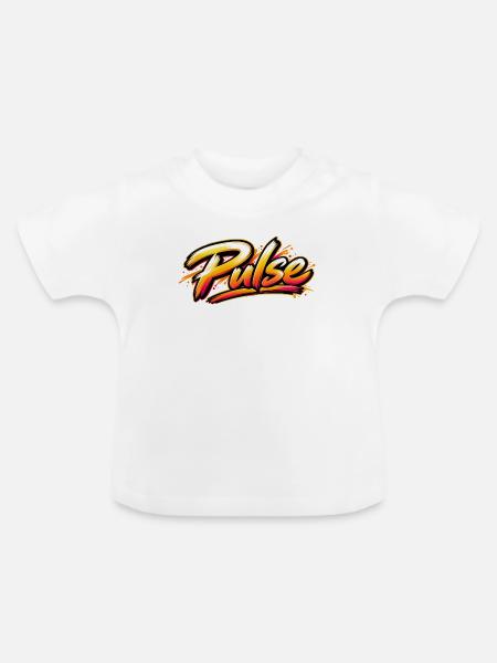 Pulse Graffiti Farbexplosion - Baby Bio-T-Shirt mit Rundhals - Weiß