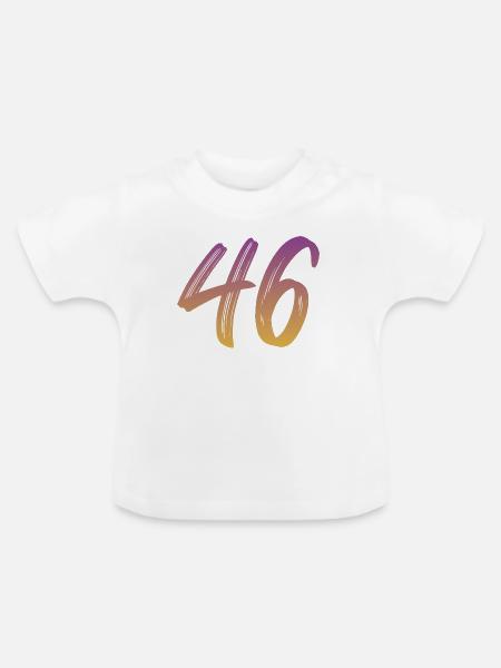 46 - Baby Bio-T-Shirt mit Rundhals - Weiß