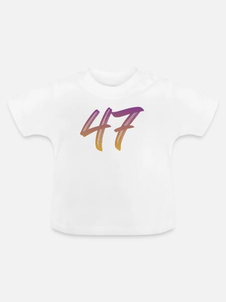 47 - Baby Bio-T-Shirt mit Rundhals - Weiß