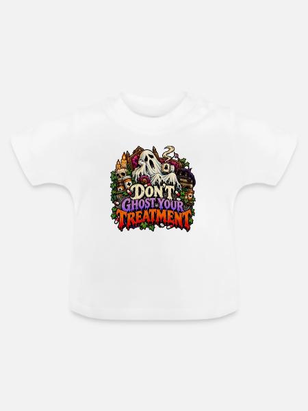 Unheimliche Geisterbehandlung - Baby Bio-T-Shirt mit Rundhals - Weiß