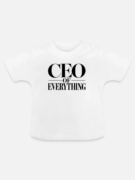 CEO von ALLEM - Baby Bio-T-Shirt mit Rundhals - Weiß