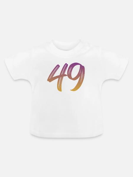 49 - Baby Bio-T-Shirt mit Rundhals - Weiß