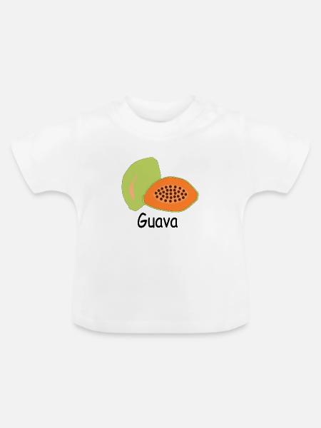 Papaya Tropenfrucht Motiv - Baby Bio-T-Shirt mit Rundhals - Weiß