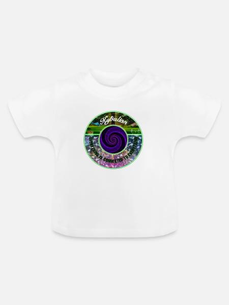 Kybalion-Spirale der Verbindung Lila - Baby Bio-T-Shirt mit Rundhals - Weiß