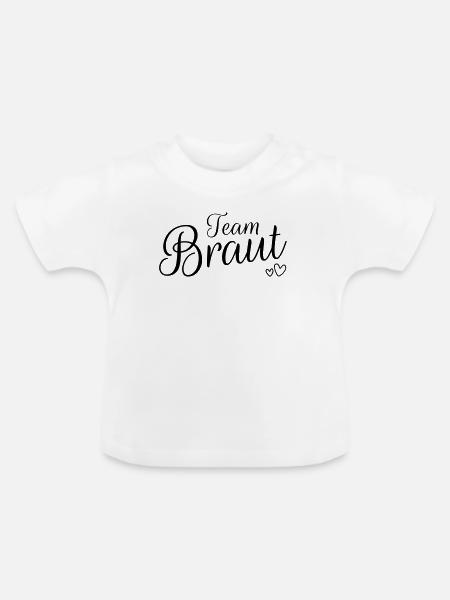 Team Braut - Baby Bio-T-Shirt mit Rundhals - Weiß