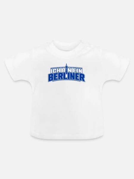 Ich bin Berliner Skyline - Baby Bio-T-Shirt mit Rundhals - Weiß