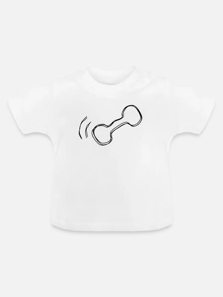 Telefonhörer handgezeichnet - Baby Bio-T-Shirt mit Rundhals - Weiß