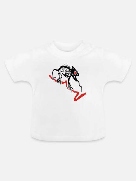 Gecko, Eidechse, Computer - Baby Bio-T-Shirt mit Rundhals - Weiß