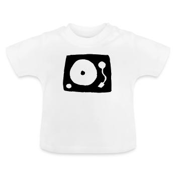 Record player - Baby Organic T-Shirt with Round Neck - white - Front
