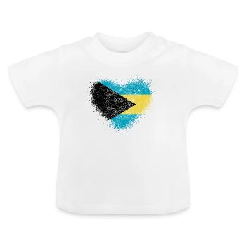 Bahamas - Baby Organic T-Shirt with Round Neck - white - Front
