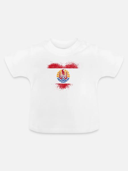Französisch-Polynesien - Baby Bio-T-Shirt mit Rundhals - Weiß