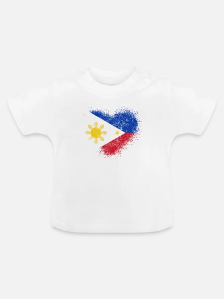 Philippinen - Baby Bio-T-Shirt mit Rundhals - Weiß