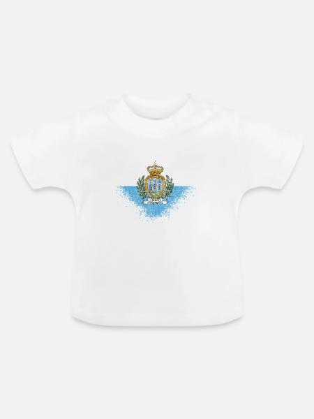 San Marino - Baby Bio-T-Shirt mit Rundhals - Weiß