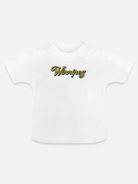 Winnipeg Retro Script - Baby Bio-T-Shirt mit Rundhals - Weiß