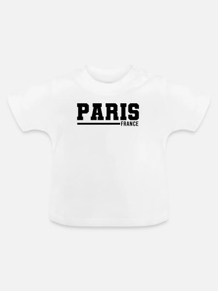 Paris | Frankreich - Baby Bio-T-Shirt mit Rundhals - Weiß