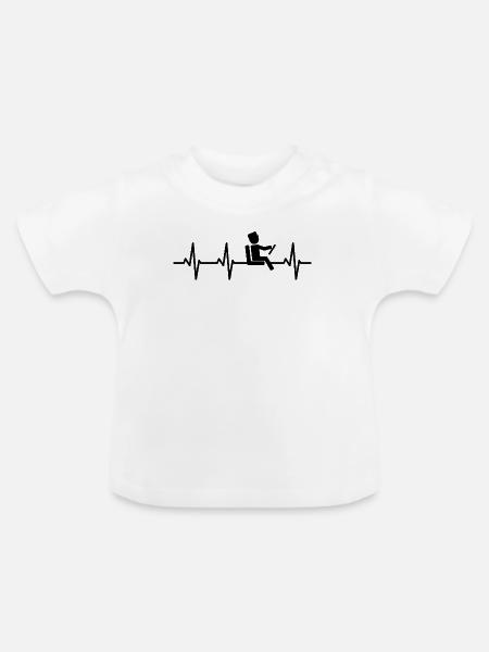 Busfahrer Herzklopfen - Baby Bio-T-Shirt mit Rundhals - Weiß