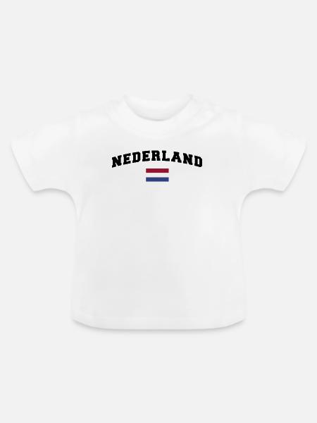 Holland Shirt - Baby Bio-T-Shirt mit Rundhals - Weiß
