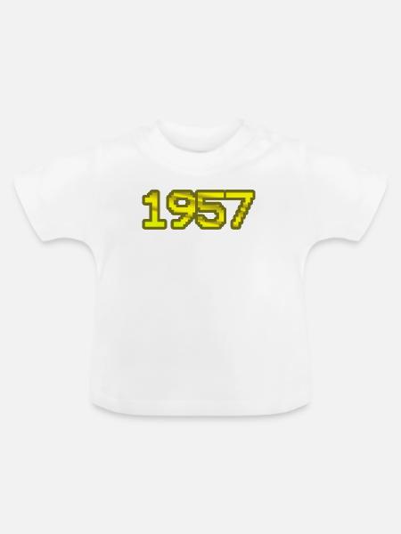 1957 - Baby Bio-T-Shirt mit Rundhals - Weiß