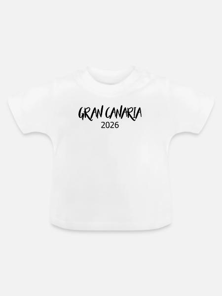 Gran_Canaria_2026 - Baby Bio-T-Shirt mit Rundhals - Weiß