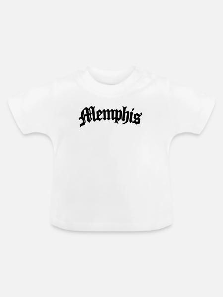 memphis - Baby Bio-T-Shirt mit Rundhals - Weiß