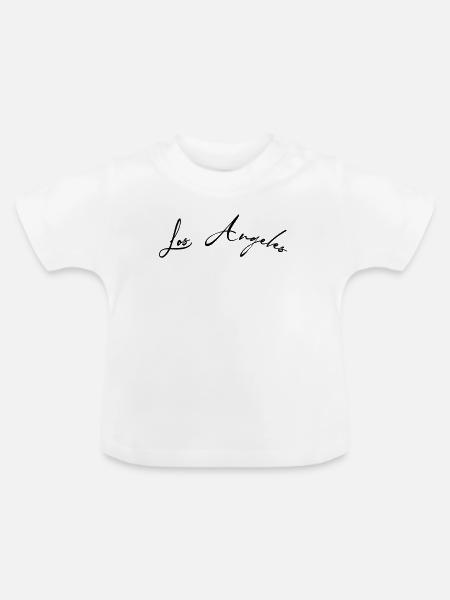 los angeles la - Baby Bio-T-Shirt mit Rundhals - Weiß