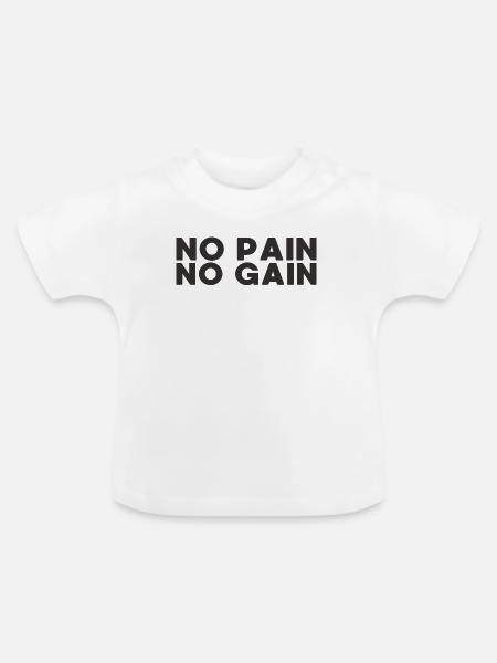 OHNE FLEIß KEIN PREIS - Baby Bio-T-Shirt mit Rundhals - Weiß