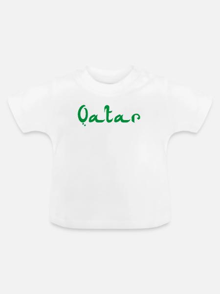 Qatar Katar - Baby Bio-T-Shirt mit Rundhals - Weiß