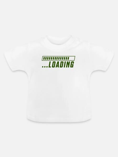 Loading - Baby Bio-T-Shirt mit Rundhals - Weiß