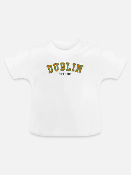 Dublin gegründet 1996 - Baby Bio-T-Shirt mit Rundhals - Weiß