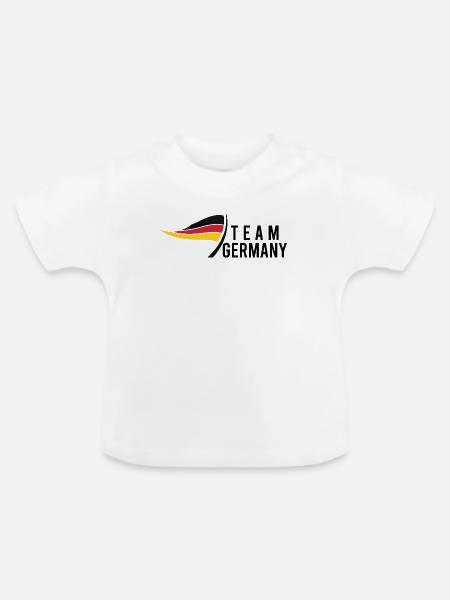 Team Germany - Baby Bio-T-Shirt mit Rundhals - Weiß