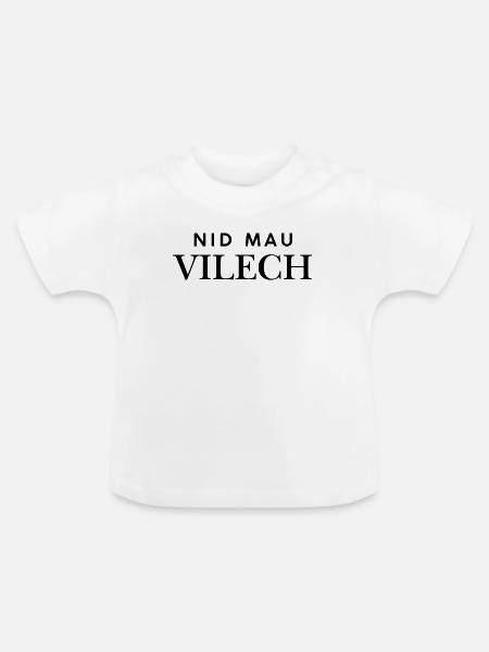 Nid mau Vilech - Baby Bio-T-Shirt mit Rundhals - Weiß