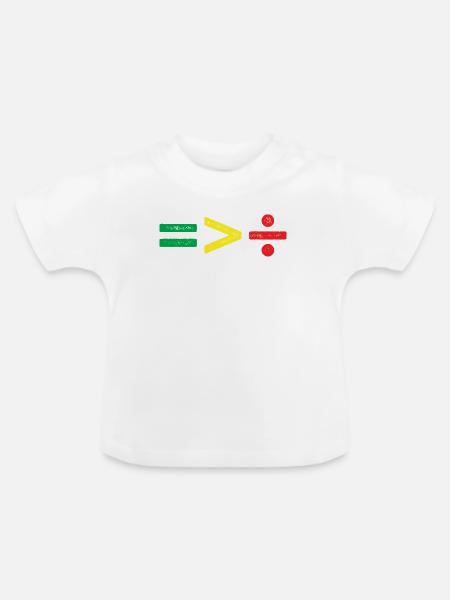 Juneteenth-Gleichheit ist größer als Spaltung - Baby Bio-T-Shirt mit Rundhals - Weiß