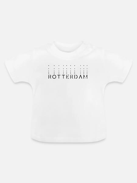 Sprudelndes Rotterdam - Baby Bio-T-Shirt mit Rundhals - Weiß