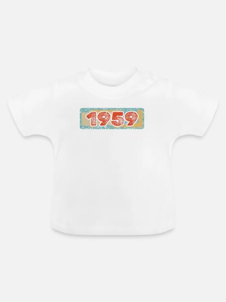 1959 - Baby Bio-T-Shirt mit Rundhals - Weiß