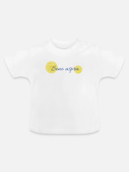 Ich bin Sour Lemons - Baby Bio-T-Shirt mit Rundhals - Weiß
