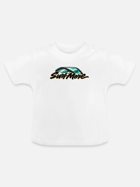 Surf More – Wing Classic - Baby Bio-T-Shirt mit Rundhals - Weiß